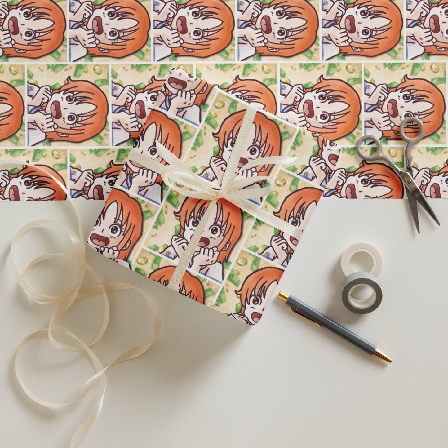 Wrapping paper - One Piece - Luffy - Nami - Roronoa Zoro