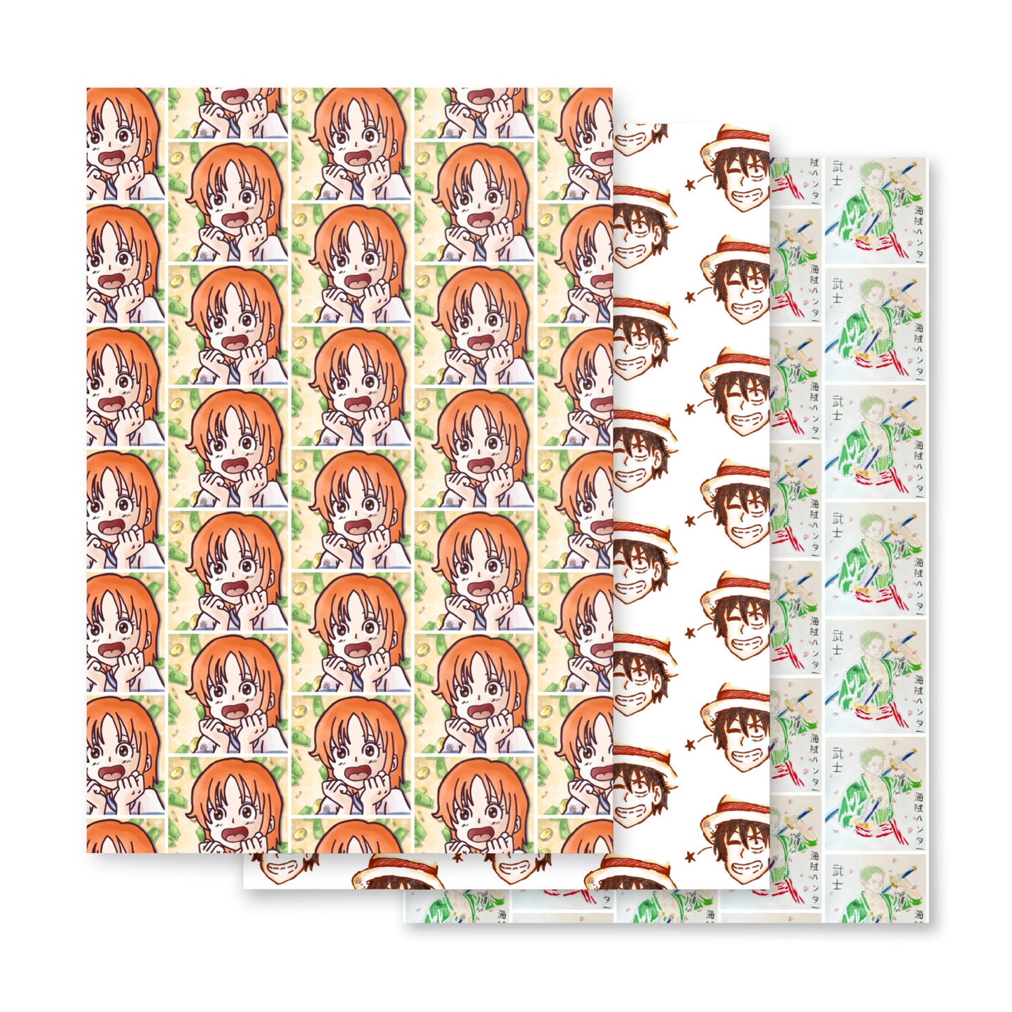 Wrapping paper - One Piece - Luffy - Nami - Roronoa Zoro