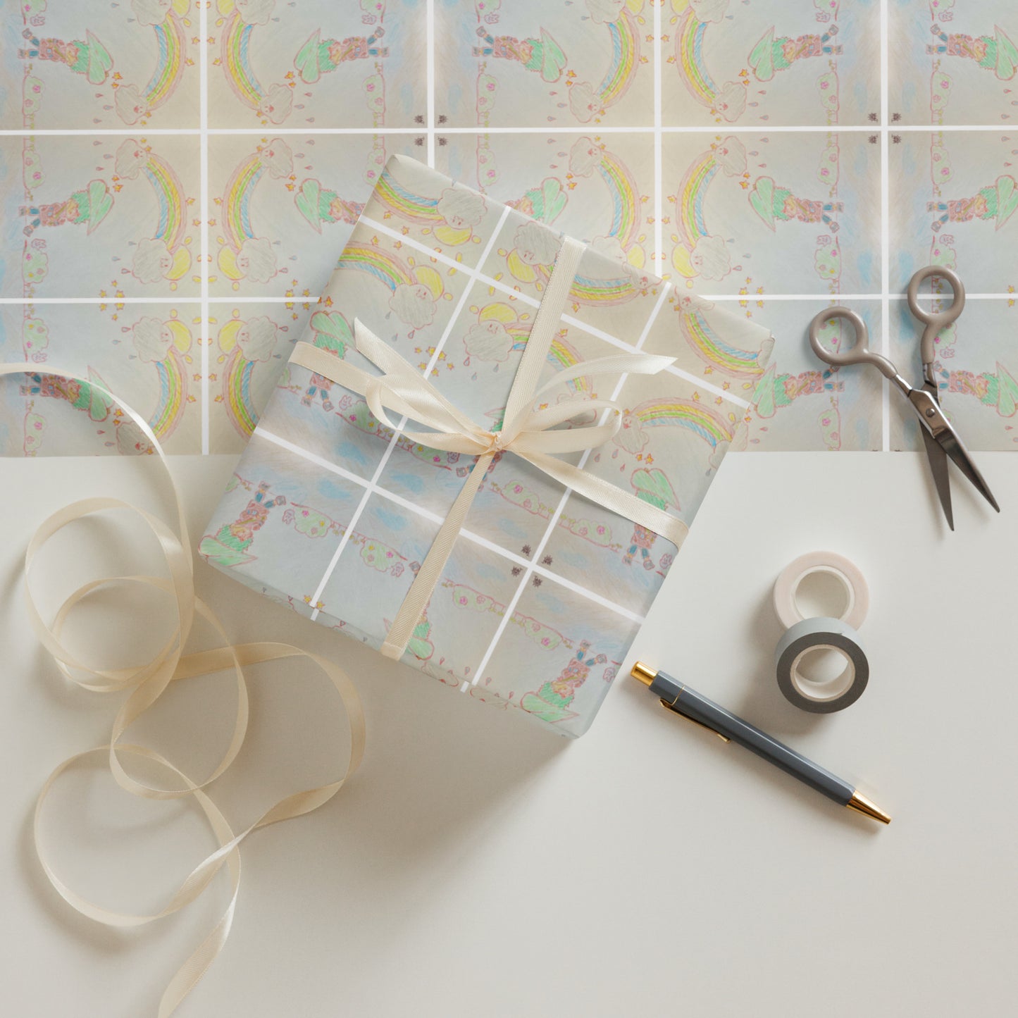 Wrapping Paper - The drawing is from my muse.