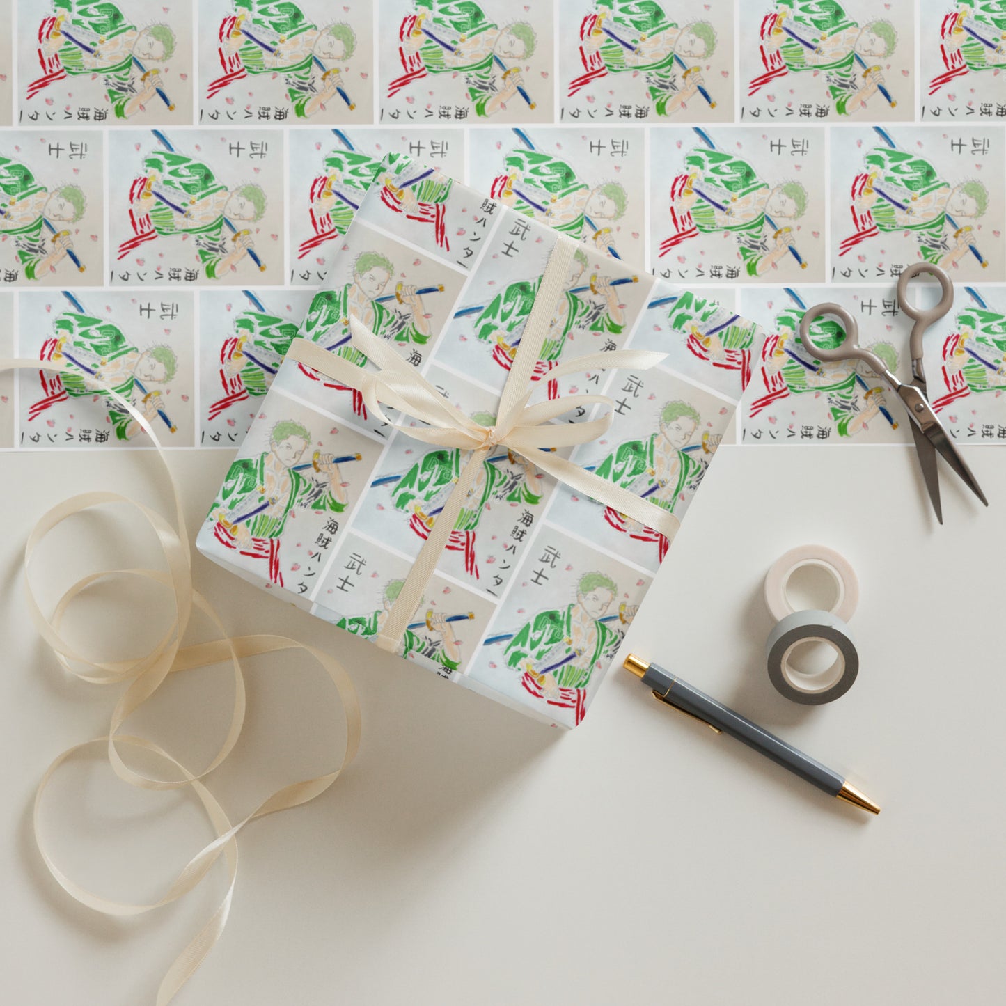 Wrapping paper - One Piece - Luffy - Nami - Roronoa Zoro