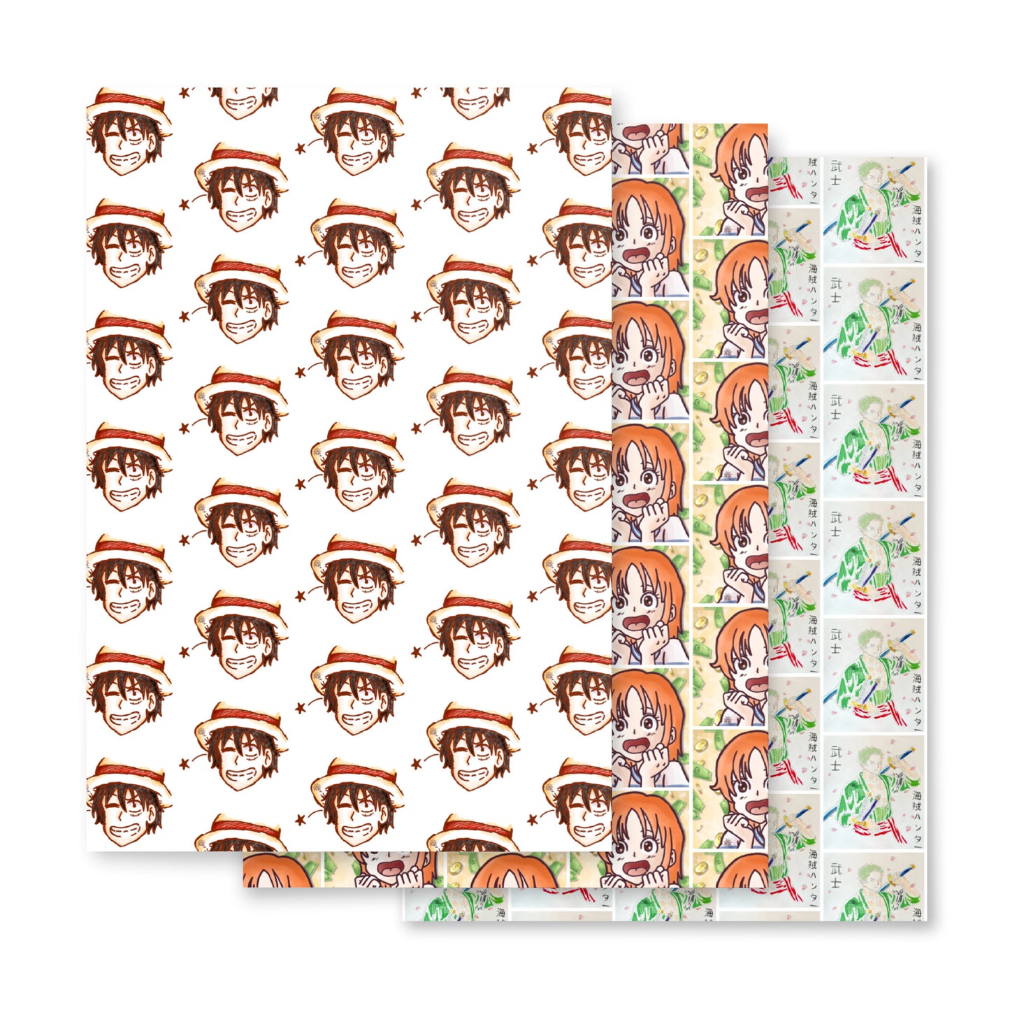 Wrapping paper - One Piece - Luffy - Nami - Roronoa Zoro